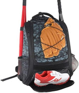 WOLT Youth Baseball Bag - Bat Backpack for Baseball, T-Ball & Softball Equipment & Gear, Bat & Glove Holder, Large Main Compartment for Helmet & accessories, Separate Shoes Compartment, Fence Hook