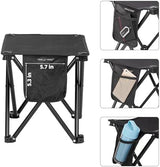 Triple Tree 2 Pack Folding Camping Stool, 13.8 Inch Small Portable Lightweight Stool Seat with Side Pocket and Carry Bag for Travel, Hiking, BBQ, Fishing and Beach, Load Capacity to 400lbs