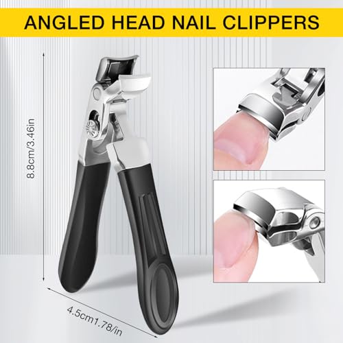ClipMaster Pro Toenail Clippers,Dotmalls ClipMaster Pro,Grishay ClipMaster Pro,Clip Master Pro for Thick Nails,Large Angled Head Toenail Clippers with Wide Opening for Elderly Seniors(1Pcs)
