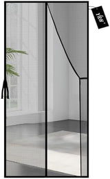 Magnetic Fly Screen Door,Fiberglass Enhanced Screen Mesh,with Stay Open Buckles,Heavy Duty Self-Sealing Mesh,(Fit for Door Size:36x82 Inch,Screen Itself Size:38x83 Inch,Black)