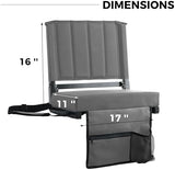 SPORT BEATS Stadium Seats with Back Support Bleacher Chairs with Back and Cushion Thick Padded Bleacher Seats Includes Shoulder Strap