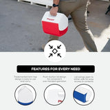 Igloo Playmate Pal Cooler, Blue/White, 7 Qt