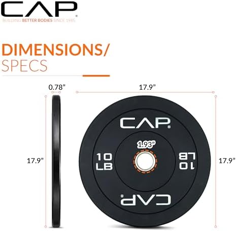 CAP Barbell Rubber Olympic Bumper Plate | Multiple Options/Colors