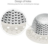 LEKEYE Shower Drain Hair Catcher/Shower Drain Cover/Drain Protector for Pop-Up & Regular Drains(Light Gray)