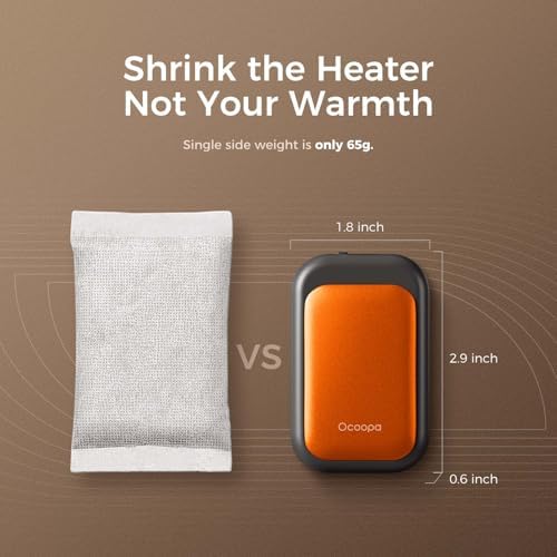 OCOOPA Magnetic Rechargeable Hand Warmers 2 Pack, Card-Style Electric Hand Warmer 5000mAh, Pocket Portable Hands Heater, UL Certified, 3 Heat Settings, Tech Gifts for Men, Purse Must Haves, UT4 Young