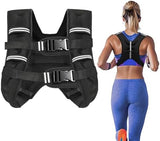 Weighted Vest with Two Adjustment Straps for Men Women, 8lbs/12lbs/16lbs/20lbs Weight Vest with Reflective Stripes for Workout