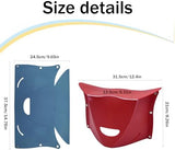 2 Pcs Foldable Airplane Foot Rest for Long Flight, Portable Camping Hiking Stool Travel Under Desk Foot Leg Rest for Airplane, Subway, Outdoor (Red+Navy)