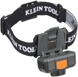 Klein Tools 56414 Rechargeable 2-Color LED Headlamp, Fabric Strap, Spotlight, Floodlight, Red LED, 800 Lumens, USB Cable, Camping, Running