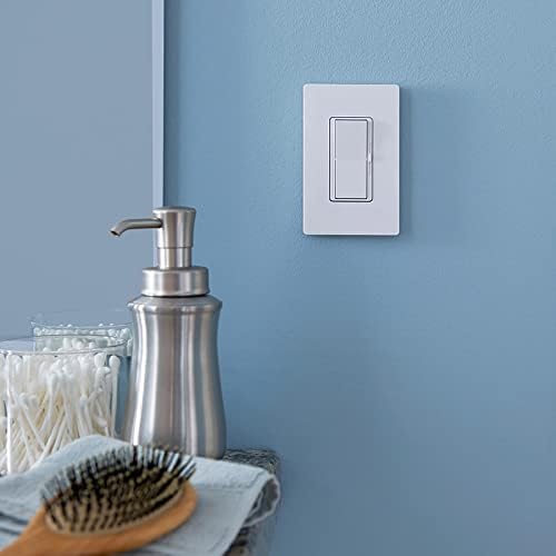 Lutron Claro Light Switch Cover Plate, 1 Gang Wallplate, for Decorator Light Switches, Rocker Light Switch Cover, Outlet Cover, Screwless Switch Plate Cover, Gloss, CW-1-WH-12, White, 12 Pack