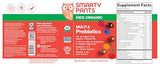 SmartyPants Organic Kids Multivitamin Gummies: Probiotics, Omega 3 (ALA), Vitamin D3, C, Vitamin B12, B6, A, K & Zinc for Immune Support, Biotin, Three Fruit Flavors, 120 Count (30 Day Supply)