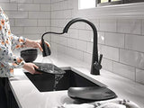 Delta 19802Z-BL-DST Lenta Kitchen Faucet, Standard, Matte Black