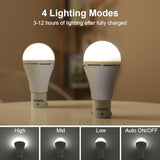 Dusk to Dawn Solar Light Bulbs for Indoor Home and Chieken Coop, Portable Solar LED Bulb Lights for Camping Tent Emergency, 2-Pack