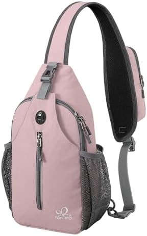 WATERFLY Crossbody Sling Backpack Sling Bag Travel Hiking Chest Bag Daypack