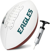 Franklin Sports NFL Autograph Football - Official Size White Panel Souvenir Football for Autographs + Signatures - NFL Team Fan Shop Memorabilia