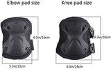 AOUTACC Tactical Combat Knee & Elbow Protective Pads Set for Outdoor CS Paintball Game Cycling Safety Skateboarding Gear Skates Knee Protection Guard Pads