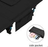 MOON LENCE Folding Camping Cot Outdoor Camping Bed Portable with Carry Bag Camp Cots for Adults for Hiking Backpacking Car Camping Outdoor&Indoor&Beach Use (black1)