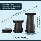 Collapsible Stool 2-Pack & Carry Bag + Clips - Upgraded Portable Folding Stool, Height Adjustable, Lightweight, Retractable Telescoping Camping Seat Travel Chair, Foldable Footrest - Max 400lbs