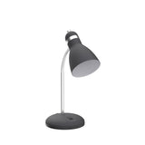 LEPOWER Metal Desk Lamp, Eye-Caring Table Lamp, Study Lamps with Flexible Goose Neck for Bedroom, Home Office (Matte Black)