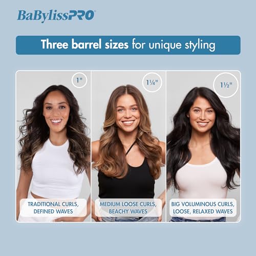 BaBylissPRO Nano Titanium Professional 1.25" Curling Iron with Extended Barrel Perfect for Longer Hair