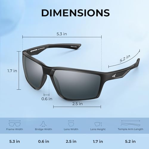 KastKing Osage Polarized Sport Sunglasses for Men and Women, Ideal for Driving Fishing Cycling Running, UV Protection
