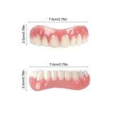 5 Pack Upper and Lower Veneer, Dentures for Women and Men, Fake Teeth, Natural Shade! Fix Your Smile at Home Within Minutes!