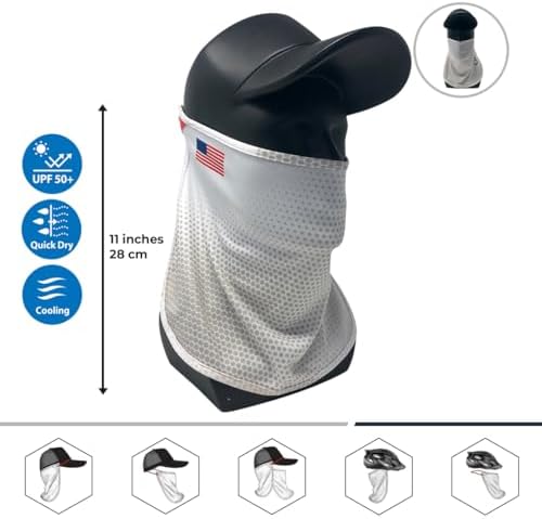 UV Sun Protection Neck Drape Adjustable Multifunctional 2 in 1 Face Covering for Outdoor Fishing - Unisex