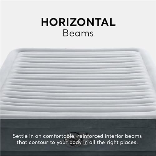 Intex Mid-Rise Air Mattress Bed with Built-in Pump, Dura-Beam Deluxe Comfort Plush, Queen - Portable Luxury Travel Airbed for Adults, Camping, Guests