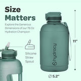 Hydracy Water Bottle with Time Marker -Large BPA Free Water Bottle & No Sweat Sleeve -Leak Proof Gym Bottle with Fruit Infuser Strainer & Times to Drink -Ideal for Fitness Sports & Outdoors