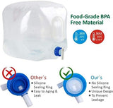 INNO STAGE 2 PACK Collapsible Water Container 5.3 Gallon with Spigot, Camping Water Storage Carrier Jug for Outdoors Hiking, Foldable Portable Water Canteen
