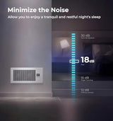 Quiet Register Booster Fan Fits 4" x 10" (DUCT OPENING CUTOUT), 10-Speed Smart Heating Cooling AC Vent Booster Fan w/Remote Control & Thermostat Control (Vertical Grille - White) - Corded