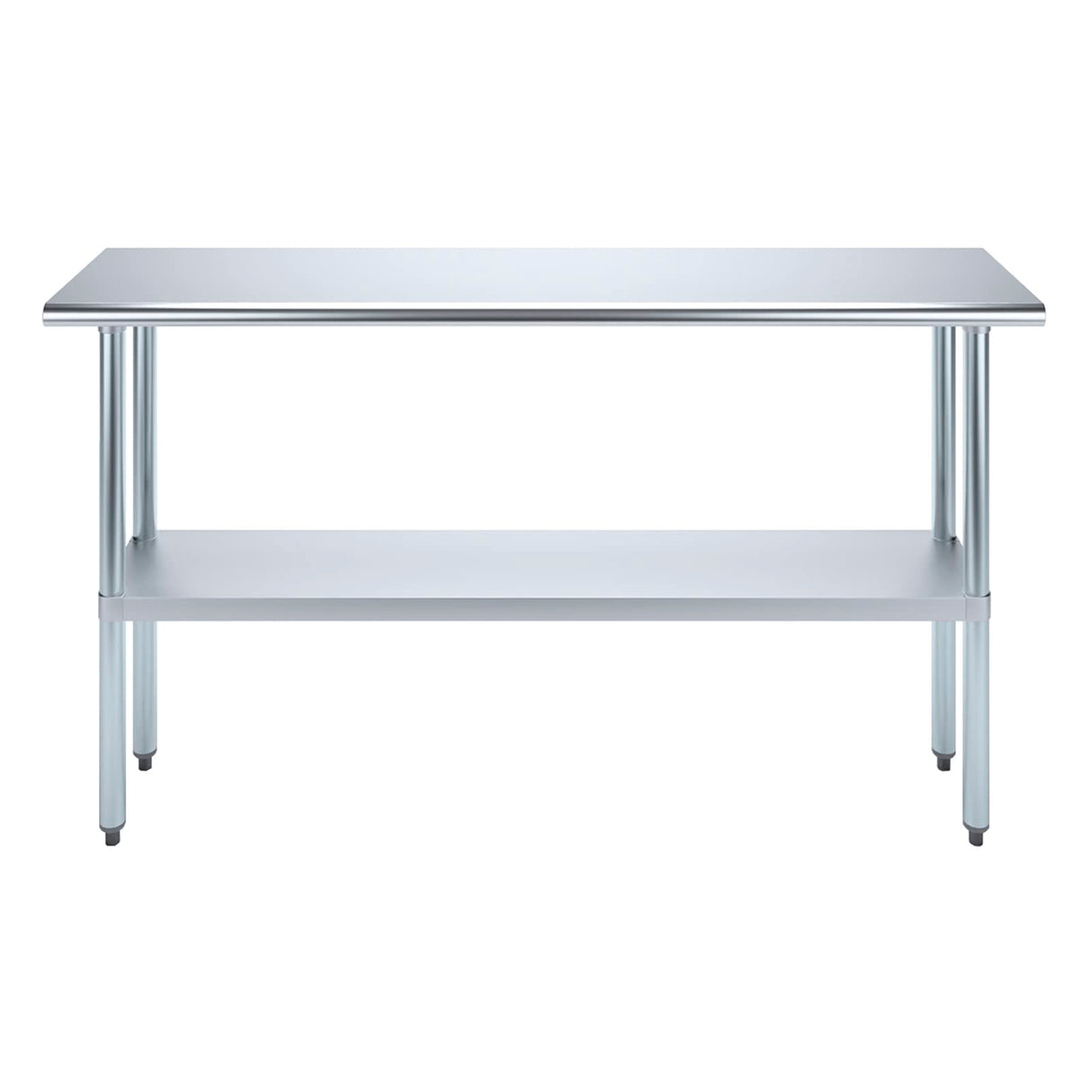 AmGood 14 in. x 72 in. Stainless Steel Work Table | Metal Kitchen Food Prep Table | NSF