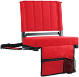 SPORT BEATS Stadium Seats with Back Support Bleacher Chairs with Back and Cushion Thick Padded Bleacher Seats Includes Shoulder Strap