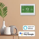 Honeywell Home Smart Color Wi-Fi Programmable Touch Screen Thermostat, Energy Star, Alexa Ready, White - C-Wire Required, Not Compatible with Line Volt Heating, RTH9600WF