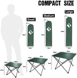 VILLEY Portable Camping Side Table, Ultralight Aluminum Folding Beach Table with Carry Bag for Outdoor Cooking, Picnic, Camp, Boat, Travel