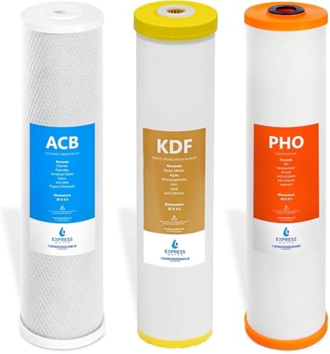 EXPRESS WATER FLTWH2045CKP1 Whole House Replacement Filter, 3 Count (Pack of 1), White