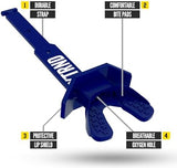 Nxtrnd Two Football Mouth Guard, Football Mouthpiece with Strap, Fits Adult & Youth (Navy Blue)