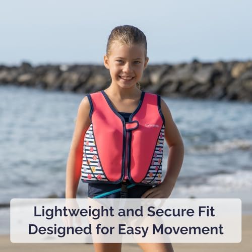 Limmys Premium Kids Swim Vest - Toddler Swim Jacket and Buoyancy Swimming Aid - Modern Design Swimming Vest for Boys, Girls and Babies - Drawstring Bag Included