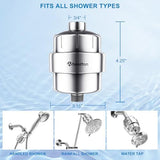Wheelton Shower Filter - Upgraded Compressed Carbon Shower Head Filter for Hard Water, Remove Chlorine Fluoride, Heavy Metals, Chemicals to Revitalize Dry Itchy Skin Vitamin C Shower Water Filter