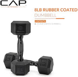 CAP Barbell Coated Dumbbell Weight | Multiple Options Pairs & Sets