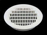 3" Round Plastic Louver Soffit Air Vent Reptile Screen Grille Cover (16, White)