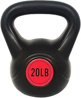 Wide Grip 3-Piece Kettlebell Exercise Fitness Weight Set, Include 5 lbs, 10 lbs, 15 lbs and 20 lbs, Set of 3 or Set of 4