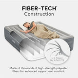 Intex 64125ED Dura-Beam Plus Essential Rest Air Mattress - Fiber-Tech – Queen Size – Built-in Electric Pump – 18in Bed Height – 600lb Weight Capacity