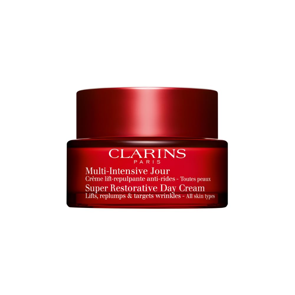 Clarins Super Restorative Day Cream | Anti-Aging Moisturizer For Mature Skin Weakened By Hormonal Changes | Replenishes, Illuminates & Densifies Skin | Lifts & Smoothes | Targets Age Spots & Wrinkles
