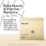 Promix Whey Protein Powder, Vanilla - 2.5lb Bulk - Grass-Fed & 100% All Natural - ­Post Workout Fitness & Nutrition Shakes, Smoothies, Baking & Cooking Recipes - Gluten-Free & Keto-Friendly