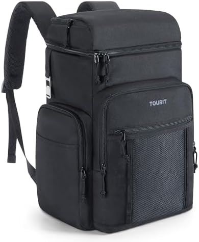 TOURIT Waterproof Cooler Backpack: 30 Cans Insulated Leakproof Portable Cooler Bag Beach Travel Camping Picnic Hiking