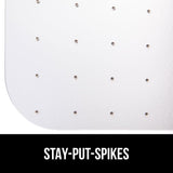 GORILLA GRIP Slip Resistant Office Chair Mat for Carpet Floors, Smooth Glide Under Desk Carpeted Floor Protector, Heavy Duty Plastic Computer Mats, Rolling Work and Gaming Chairs, 32.5x48 Lip, Clear