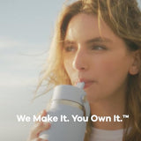 HYDRO FLASK Wide Mouth vacuum insulated stainless steel water bottle with leakproof closeable straw lid for cold water drinks, sports, travel, car and school