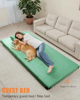 3 Inch Thick Memory Foam Sleeping Pad Camping Mattress,Portable Roll up Mattress-Car/Tent/Cot/Floor,Comfortable Sleeping Mats for Guests Kids Adult Sleepover