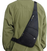 Peicees Sling Bag for Men Women Shoulder Bag Backpack Strap Pockets Chest Bag for Running Hiking Camping Exercise Outdoor