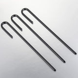 Rebar Stakes U/J Hook Extra Heavy Duty,(50pcs) 12 inch x 1/4 inch Rust Proof Coated Steel Ground Stakes Ground Anchors, Garden Stake Metal Stakes Tent Stakes Trampoline Anchors (J-Hook)